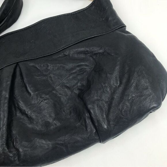 Paolo Masi 100% Black Leather Convertible Shoulder Bag / Clutch - Picture 6 of 16